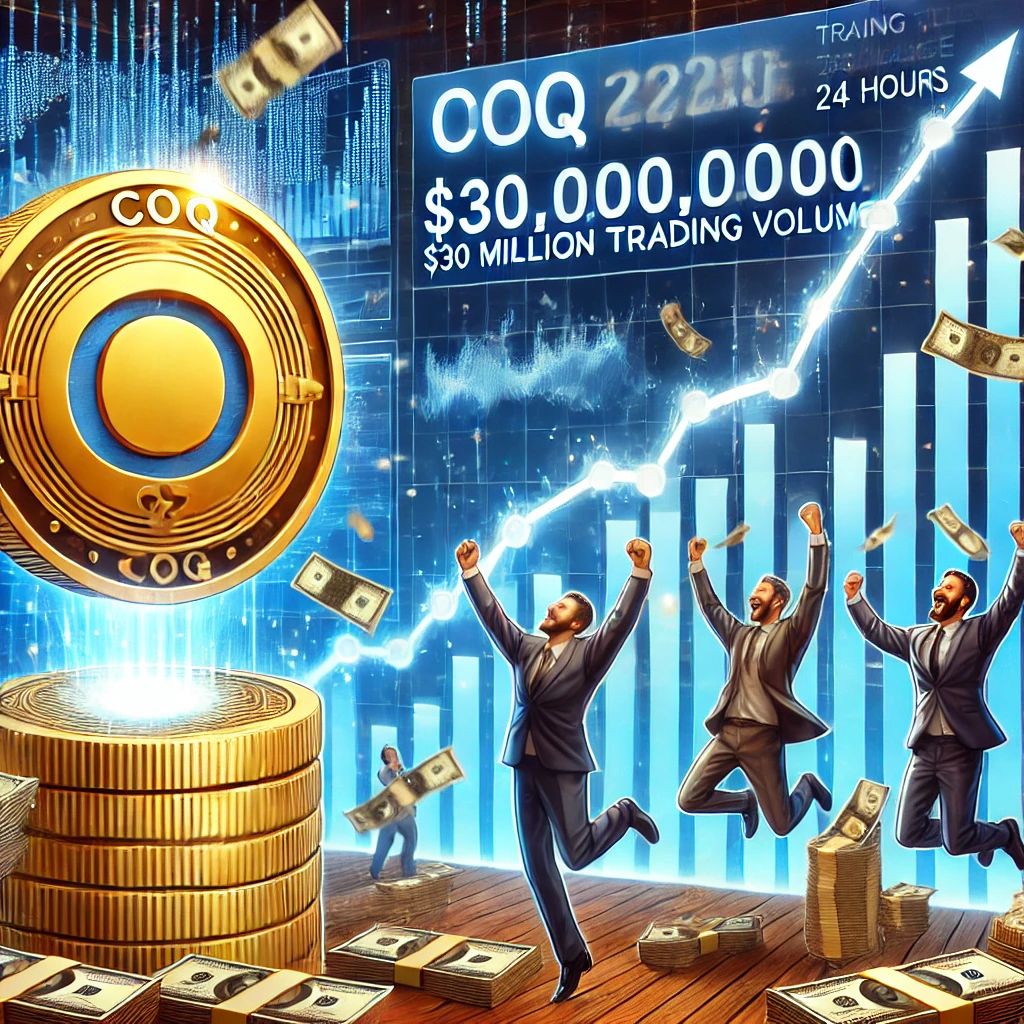“COQトークン急騰、初期投資家に大利益 – 24時間で3000万ドル取引”