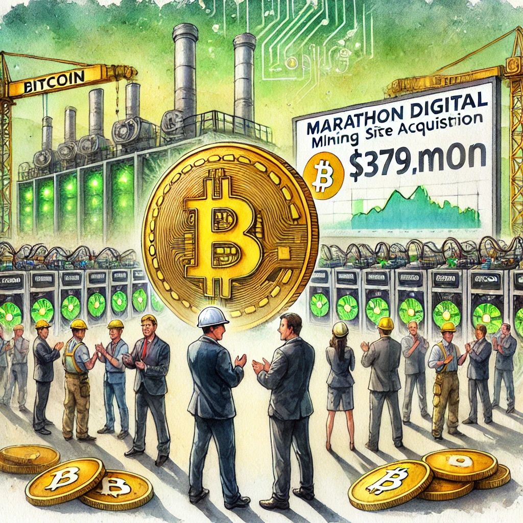 “Marathon Digital、3億7900万ドルでBitcoinマイニングサイトを取得、BTC採掘コスト30%削減へ” “MARA株価は9%上昇、Bitcoin価格も2.3%増”