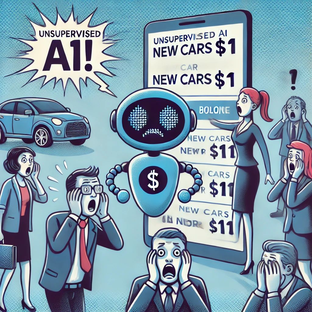 “AIチャットボットの監督不足、自動車ディーラーに誤答と混乱をもたらす” “新車価格を1ドルに!? チャットボットの監督不足が露呈”