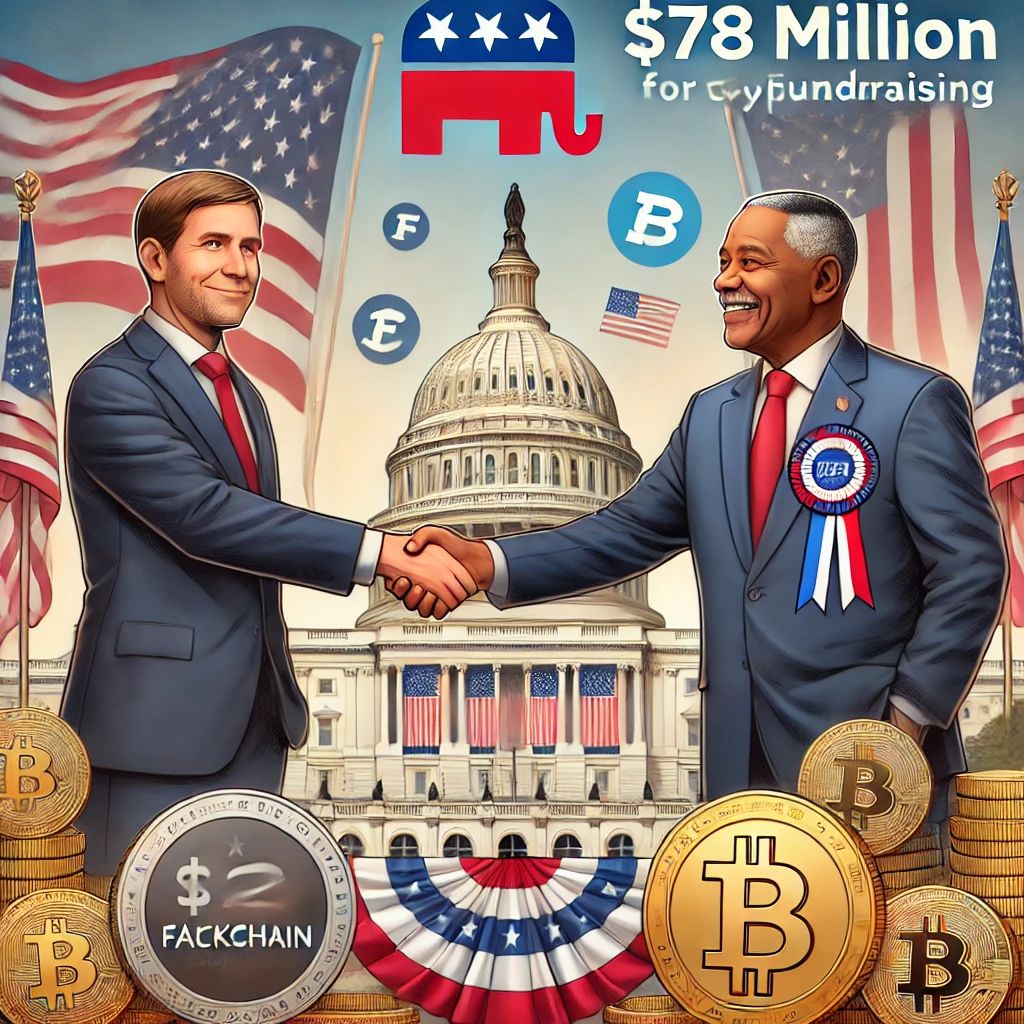 “Fairshakeが7800万ドルを調達、2024年大統領選で暗号通貨支持リーダーを後押し”