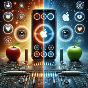DALLE 2024-06-24 050147 - A scene showing the Apple Vision Pro device with both positive and negative aspects represented The image includes glowing innovative elements on on - innovaTopia