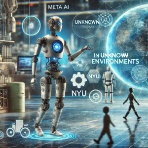 DALLE 2024-06-24 071104 - An image depicting the innovative robot OK-Robot developed by Meta AI and NYU designed to operate in unknown environments The background features - innovaTopia