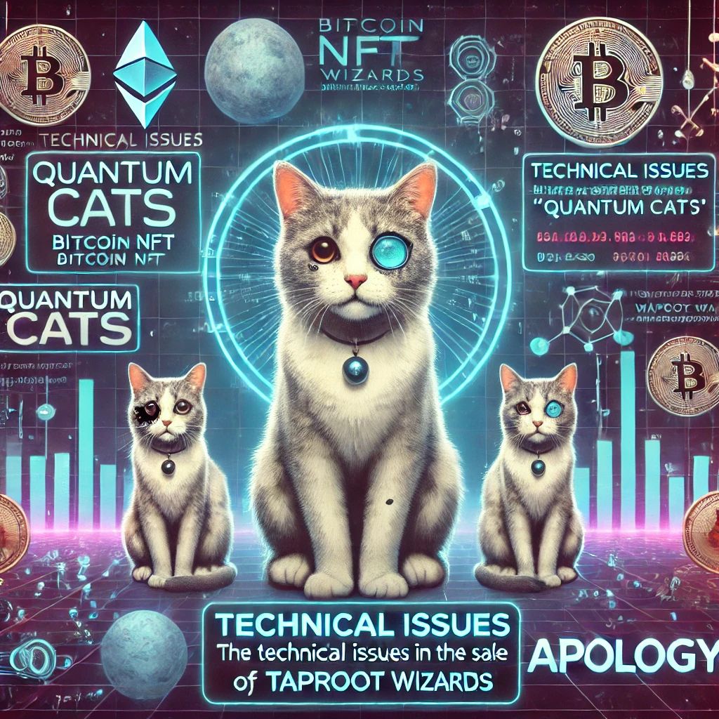 ビットコインNFT「Quantum Cats」販売に技術的障害、Taproot Wizardsが謝罪