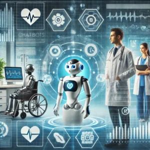 DALLE 2024-06-24 075403 - An image depicting the evolution and impact of chatbots in driving healthcare innovation The background features a modern healthcare setting with dig - innovaTopia