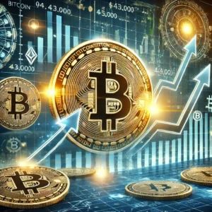 DALLE 2024-06-24 075417 - An image illustrating the latest trends in the cryptocurrency market with Bitcoin surpassing 000 and heading towards 000 The background featu - innovaTopia