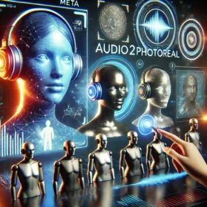 DALLE 2024-06-28 082229 - A futuristic communication scene with lifelike 3D avatars created from voice inputs representing Metas Audio2Photoreal technology The background in - innovaTopia