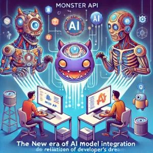 DALLE 2024-07-13 050832 - An illustration showing developers working with multiple AI models representing Monster APIs integration capabilities The image should convey the n - innovaTopia