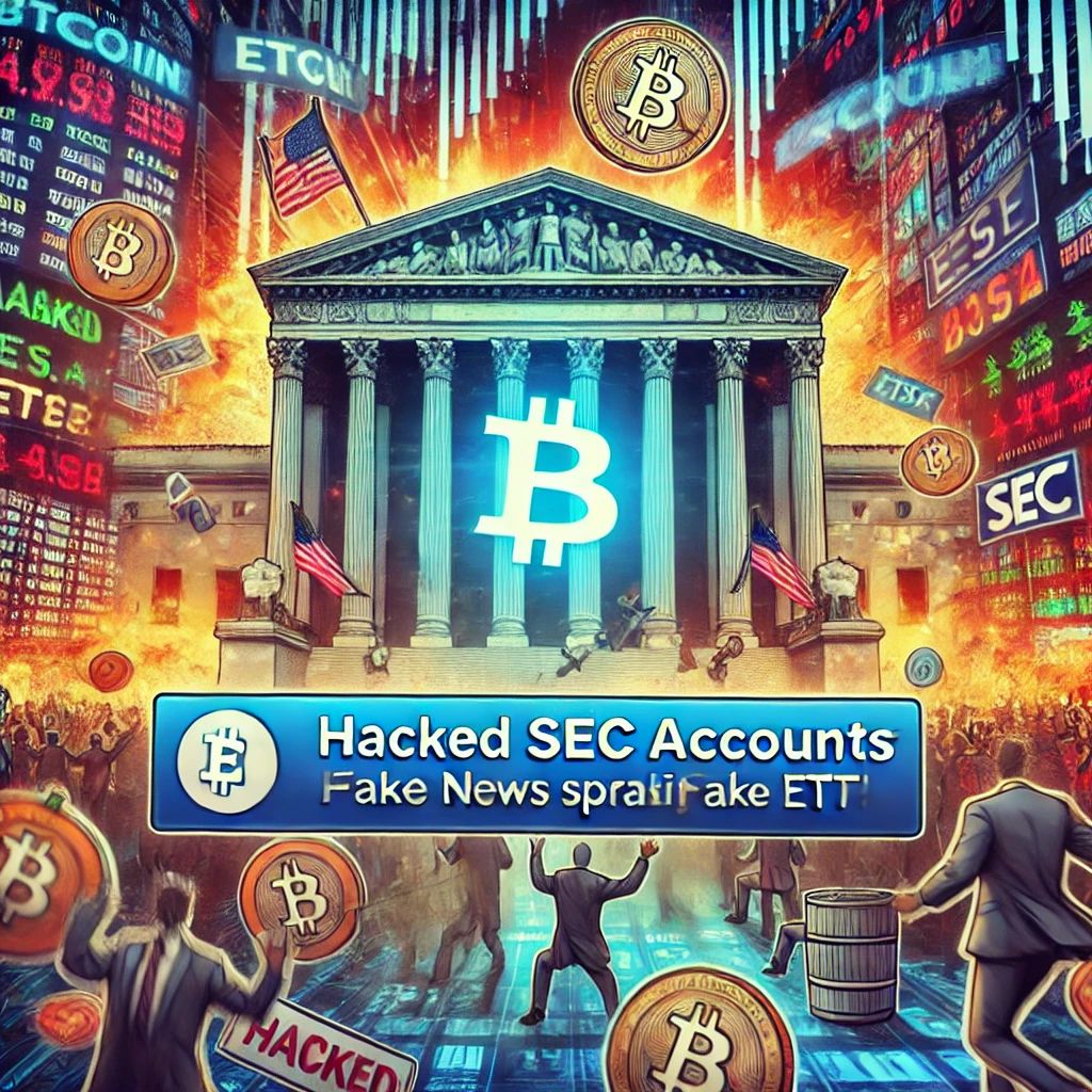 SECアカウント乗っ取りでビットコインETF承認のフェイクニュース拡散、市場混乱引き起こす