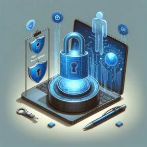 DALLE 2024-07-18 183212 - An edge AI device using homomorphic encryption to protect data privacy symbolizing the evolution of future data protection technologies - innovaTopia