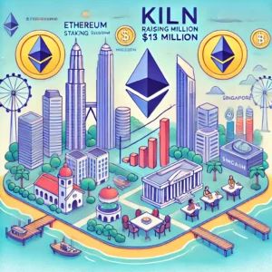 DALLE 2024-07-20 051622 - Illustration showing Ethereum staking platform Kiln establishing headquarters in Singapore and raising million Elements include Ethereum symbols - innovaTopia
