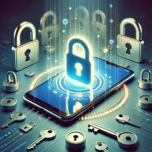 DALLE 2024-08-16 061534 - A futuristic and optimistic illustration for an article about Google moving towards a passwordless era with passkeys providing secure sign-in for Pi - innovaTopia