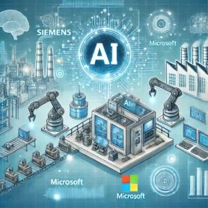DALLE 2024-09-24 062149 - An illustration showing Siemens and Microsoft collaborating on AI-driven manufacturing innovation It features factory machinery integrated with digit - innovaTopia