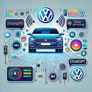 DALLE 2024-09-24 062158 - An exciting illustration of a futuristic car with ChatGPT integration representing Volkswagens innovative move It features a high-tech dashboard wi - innovaTopia