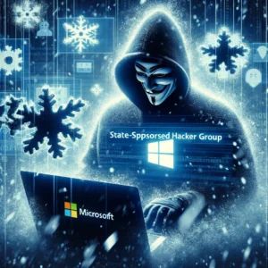 DALLE 2024-10-01 071859 - An illustration showing a state-sponsored hacker group Midnight Blizzard targeting Microsoft systems The image features a shadowy hacker figure s - innovaTopia