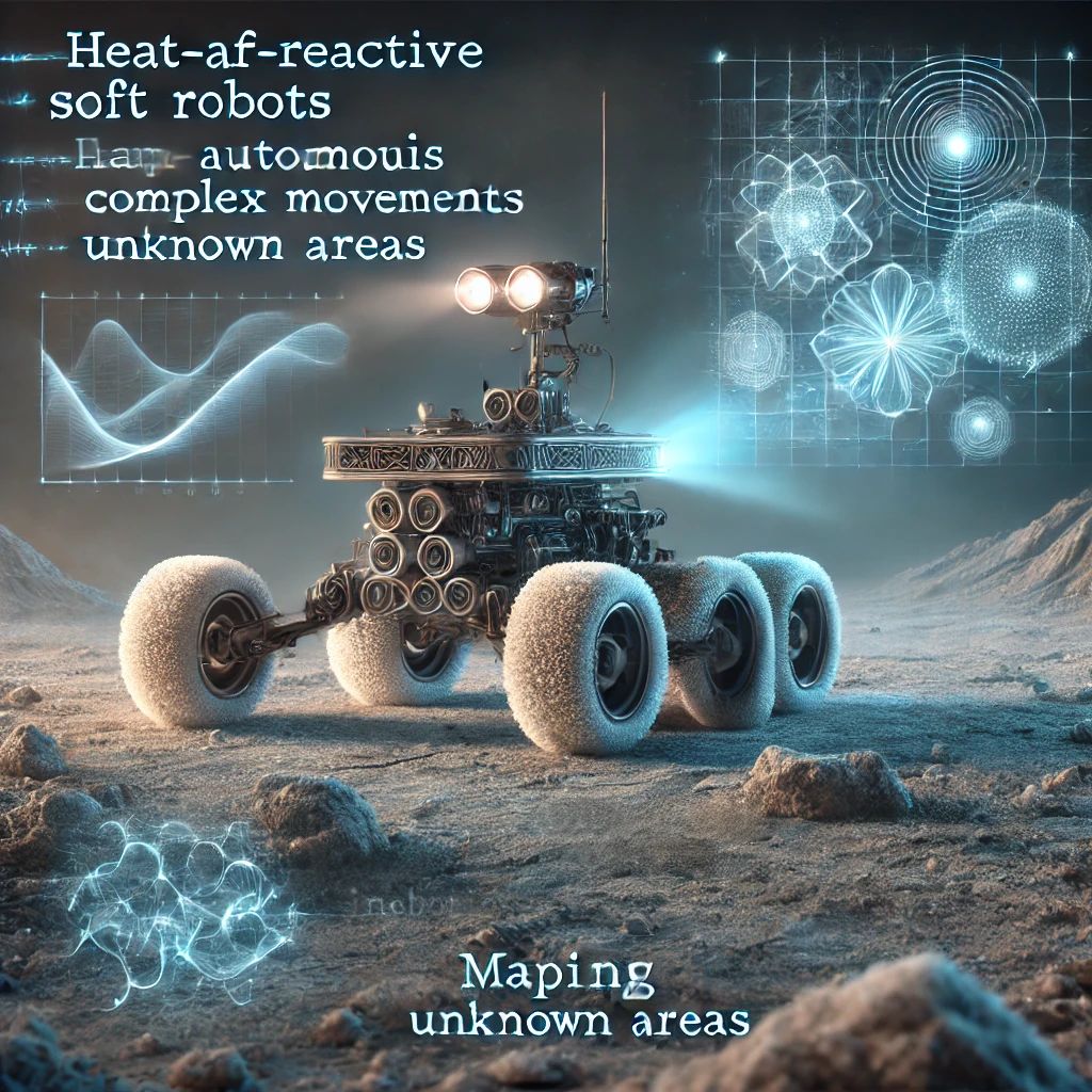 DALLE 2024-10-09 070641 - An image representing the development of heat-reactive soft robots focusing on autonomous complex movements and mapping unknown areas Show a futuris - innovaTopia