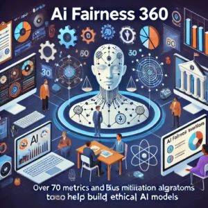 DALLE 2024-10-09 070704 - An image illustrating AI Fairness 360 providing over 70 metrics and bias mitigation algorithms to help build ethical AI models Show AI systems being - innovaTopia
