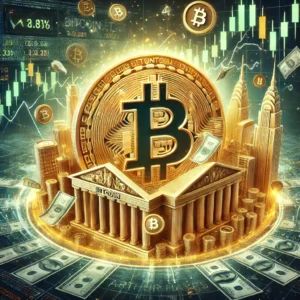 DALLE 2024-10-22 064842 - A digital illustration highlighting Bitcoin ETFs attracting billions from traditional finance as emphasized by Arthur Hayes The image shows a giant - innovaTopia