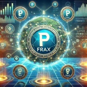 DALLE 2024-10-22 064855 - A digital illustration showcasing Frax Finances new Layer 2 solution Fraxtal as a pioneer of the DeFi revolution The image features a central Frax - innovaTopia