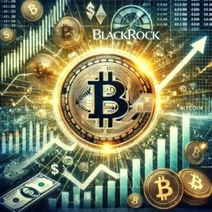 DALLE 2024-10-22 064903 - A digital illustration showing the rapid growth of Bitcoin ETFs with BlackRocks IBIT crossing billion in assets The image features a Bitcoin sym - innovaTopia