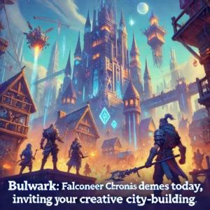 DALLE 2025-01-23 124050 - A vibrant and creative illustration for a news article titled Bulwark_ Falconeer Chronicles Demo Launches Today Inviting Players to Creative City-Bu - innovaTopia