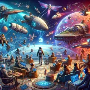 DALLE 2024-02-08 101959 - Visualize an engaging and futuristic AI-driven space opera scene for the MMORPG Space Nation Online showcasing a diverse crew of characters represe - innovaTopia