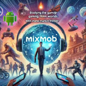 DALLE 2024-06-14 082353 - A dynamic scene showing MixMob bridging the gaming and film worlds with innovative NFTs The background includes elements from both video games and fi - innovaTopia