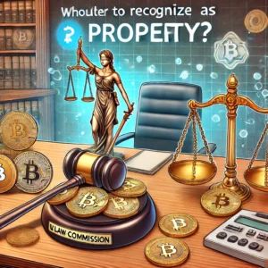 DALLE 2024-06-16 085642 - An illustration of the UK Law Commission seeking public opinions on whether to recognize cryptocurrencies as property The scene shows a legal setting - innovaTopia