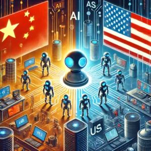 DALLE 2024-06-16 100248 - An illustration of Chinas AI industry heavily relying on US technology showing the tension between competition and independence The scene includes - innovaTopia