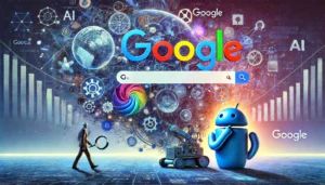 DALLE 2024-06-17 080108 - Conceptual illustration of Perplexity AI challenging Google with AI elements reshaping the web including search engines and digital landscapes - innovaTopia