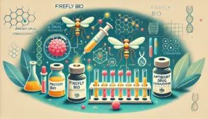 DALLE 2024-06-17 084704 - Illustration of Firefly Bio innovating cancer treatment with antibody-drug conjugates featuring protein degraders and cancer therapy elements - innovaTopia