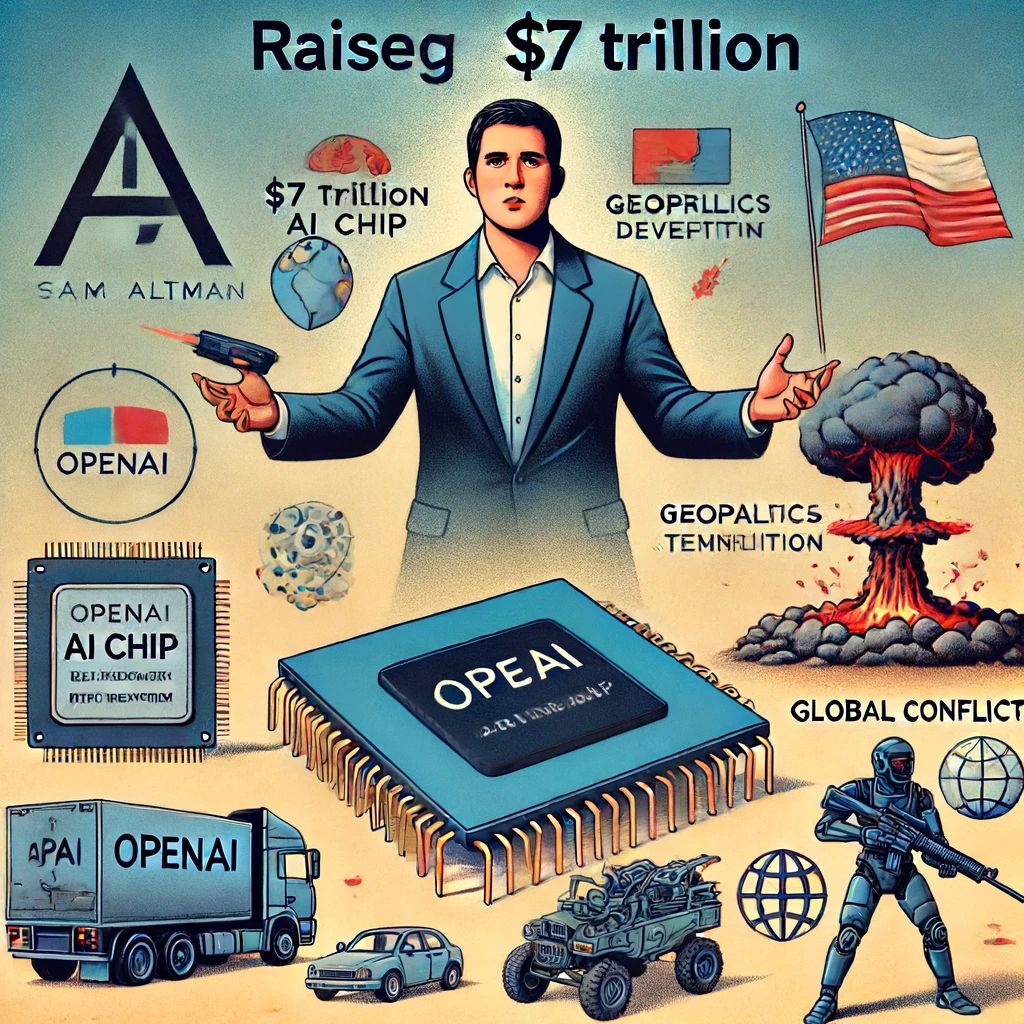 OpenAIのSam Altman、AIチップ開発に7兆ドル調達目指す：地政学的緊張と技術競争の中心に