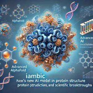 DALLE 2024-06-18 221324 - An illustration of Iambics new AI model surpassing AlphaFold in protein structure prediction with advanced AI symbols protein structures and scien - innovaTopia