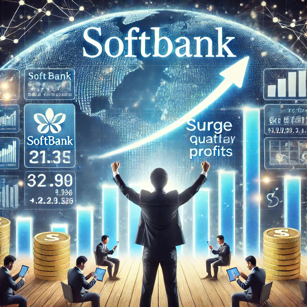 ソフトバンク株急騰、四半期利益が予想を大幅に上回る
