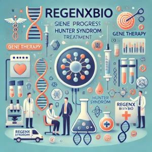 DALLE 2024-06-20 045458 - An illustration showing Regenxbios significant progress in gene therapy for Hunter syndrome treatment The scene includes the Regenxbio logo medical - innovaTopia