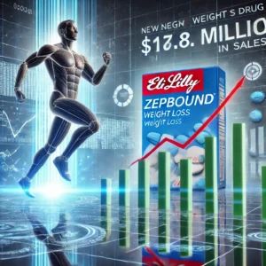 DALLE 2024-06-21 103526 - A dynamic scene in a pharmaceutical company where Eli Lillys new weight loss drug Zepbound is celebrated for reaching 58 million in sales The - innovaTopia