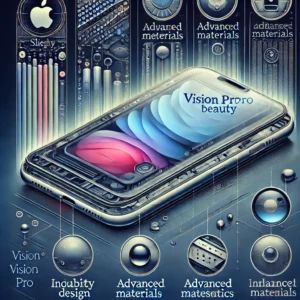 DALLE 2024-06-22 063546 - Illustration of the Apple Vision Pro showcasing its durability and beauty Features sleek design advanced materials and a balance between aesthetics - innovaTopia