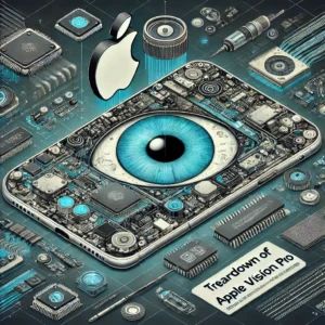 DALLE 2024-06-22 065024 - Illustration of the teardown of Apple Vision Pro revealing the mysteries of EyeSight Features advanced technology detailed components and futuristi - innovaTopia