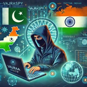 DALLE 2024-06-22 071117 - Illustration of a new cyber scam VajraSpy targeting Pakistan and India Features digital espionage elements maps of the targeted countries and cyb - innovaTopia
