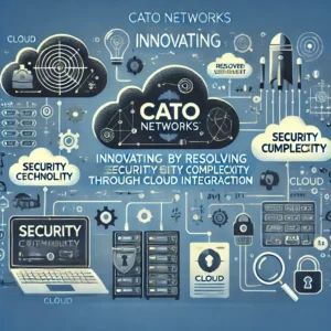 DALLE 2024-06-22 071120 - Illustration of Cato Networks innovating by resolving security complexity through cloud integration Features cloud technology cybersecurity elements - innovaTopia