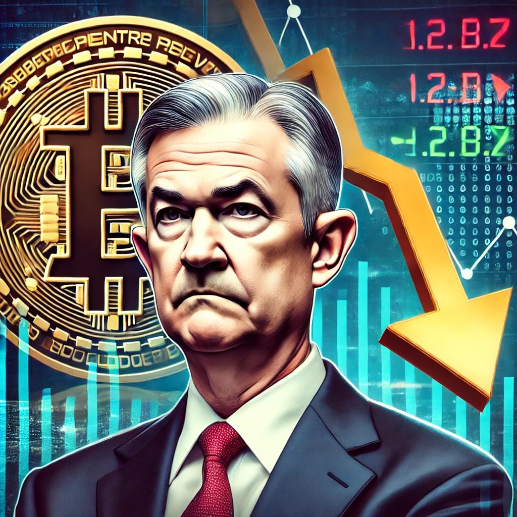 ビットコイン急落、FRBのパウエル議長発言が影響