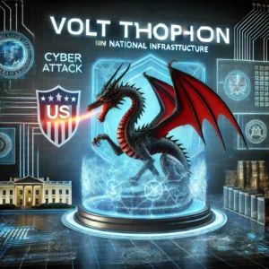 DALLE 2024-06-23 102826 - A digital scene showing a cyber attack with a dragon symbolizing Volt Typhoon targeting US infrastructure The background should include elements of - innovaTopia