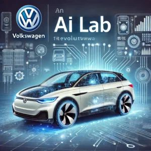 DALLE 2024-06-23 102856 - A futuristic car design with AI lab elements symbolizing Volkswagens announcement of an AI lab to revolutionize the automotive industry The backgro - innovaTopia