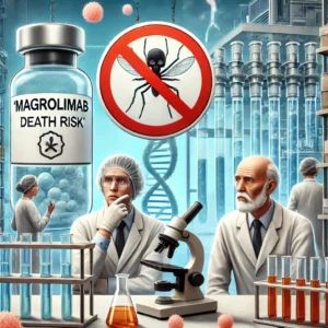 DALLE 2024-06-28 083725 - A pharmaceutical lab scene with researchers looking concerned representing the development halt of magrolimab due to death risk concerns The image - innovaTopia