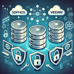 DALLE 2024-07-02 075639 - Illustration of data protection enhancement featuring symbols of Sophos and Veeam Depict backup data with secure locks and shields symbolizing enhan - innovaTopia