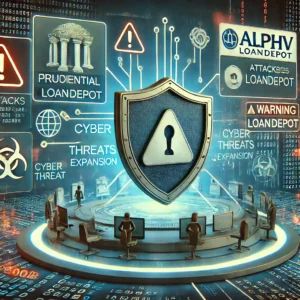 DALLE 2024-07-02 075642 - Illustration of cyber threats expansion with ALPHV claiming attacks on Prudential and LoanDepot Show digital environments with hacking elements and w - innovaTopia