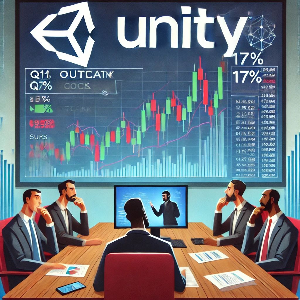 Unity Software、市場予想を下回るQ1見通し発表、株価17%急落
