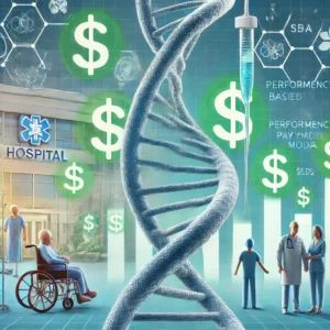 DALLE 2024-07-05 070506 - An illustration of a DNA strand with dollar signs representing the new performance-based payment model for gene therapy in the US The background sho - innovaTopia