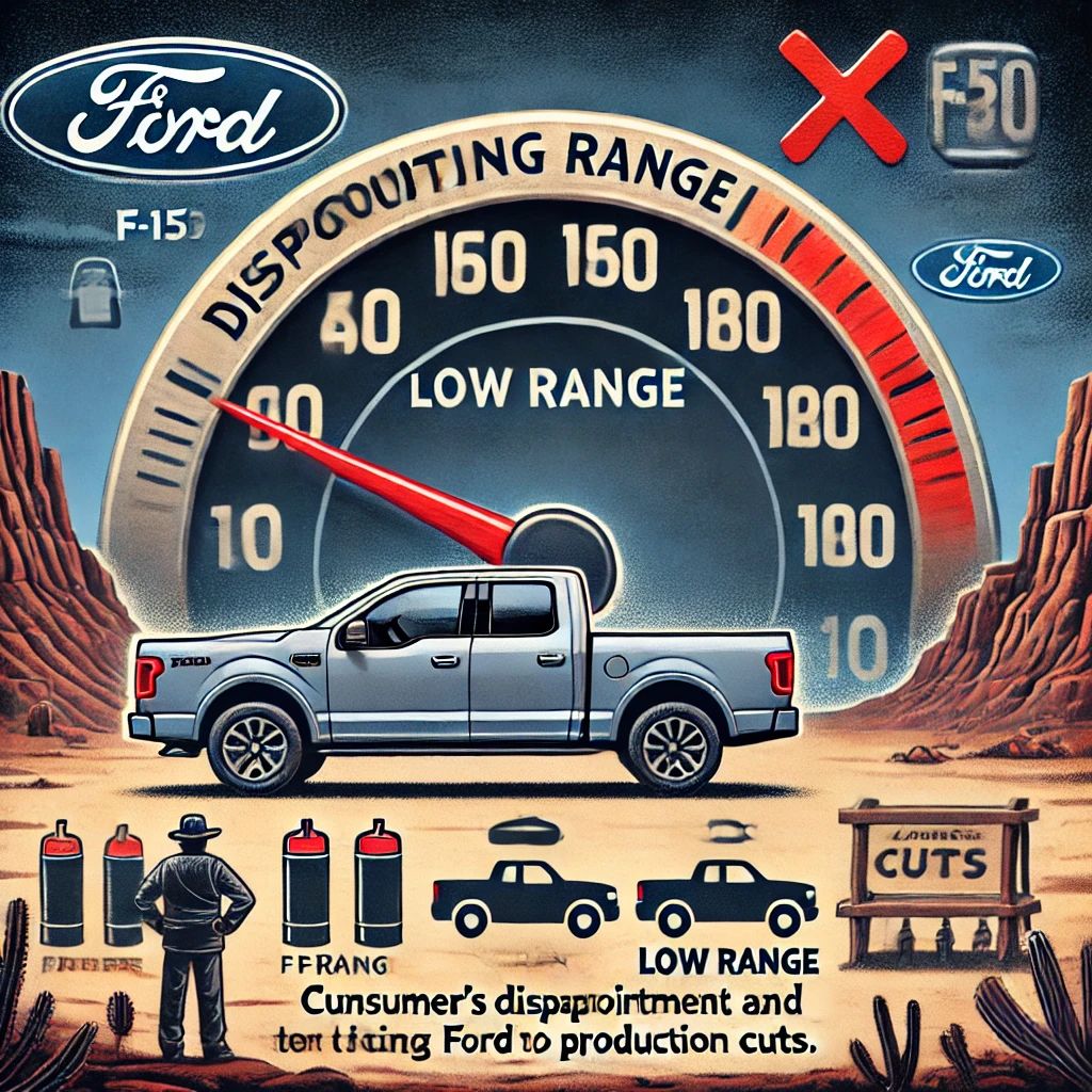 F-150ライトニング、期待外れの航続距離に購入者失望 – フォードが生産削減へ