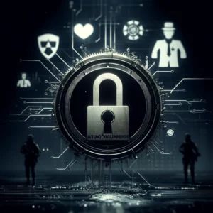 DALLE 2024-07-13 080949 - A dark web theme with a LockBit ransomware logo symbolizing its resurgence despite law enforcement pressure The background includes shadows of digit - innovaTopia