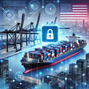 DALLE 2024-07-13 081027 - An illustration of a port with high-tech security measures symbolizing the US response to the threat of Chinese-made port technology The background - innovaTopia